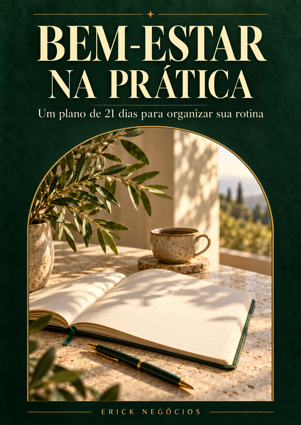 Capa do e-book Bem-estar na prática, de Erick Negócios